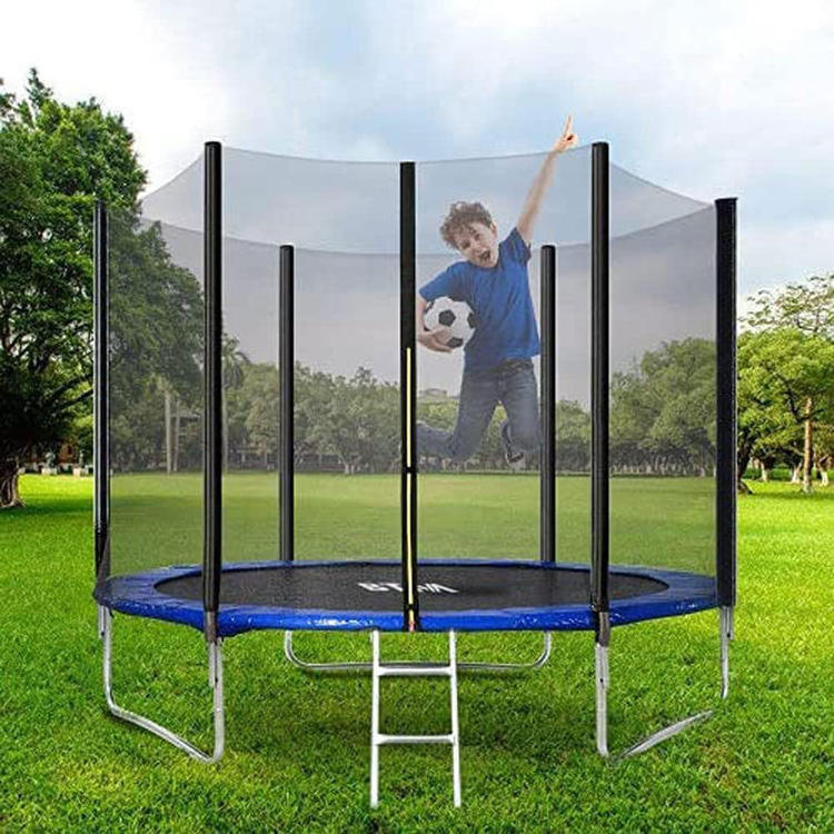 Round Large Trampoline Basketball Hoop Outdoor Recreation Fitness Equipment Trampoline