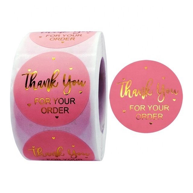 Thank you for supporting my small business 500 labels for packaging bags and products bottles 1.5 inch thank you stickers roll