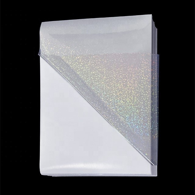 Overlay transparent hologram printable self adhesive film vinyl for stickers  holographic lamination sheets