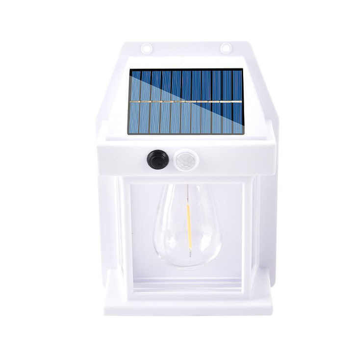 Solar outdoor wall lamp induction three mode tungsten wall lamp garden villa courtyard Waterproof night light