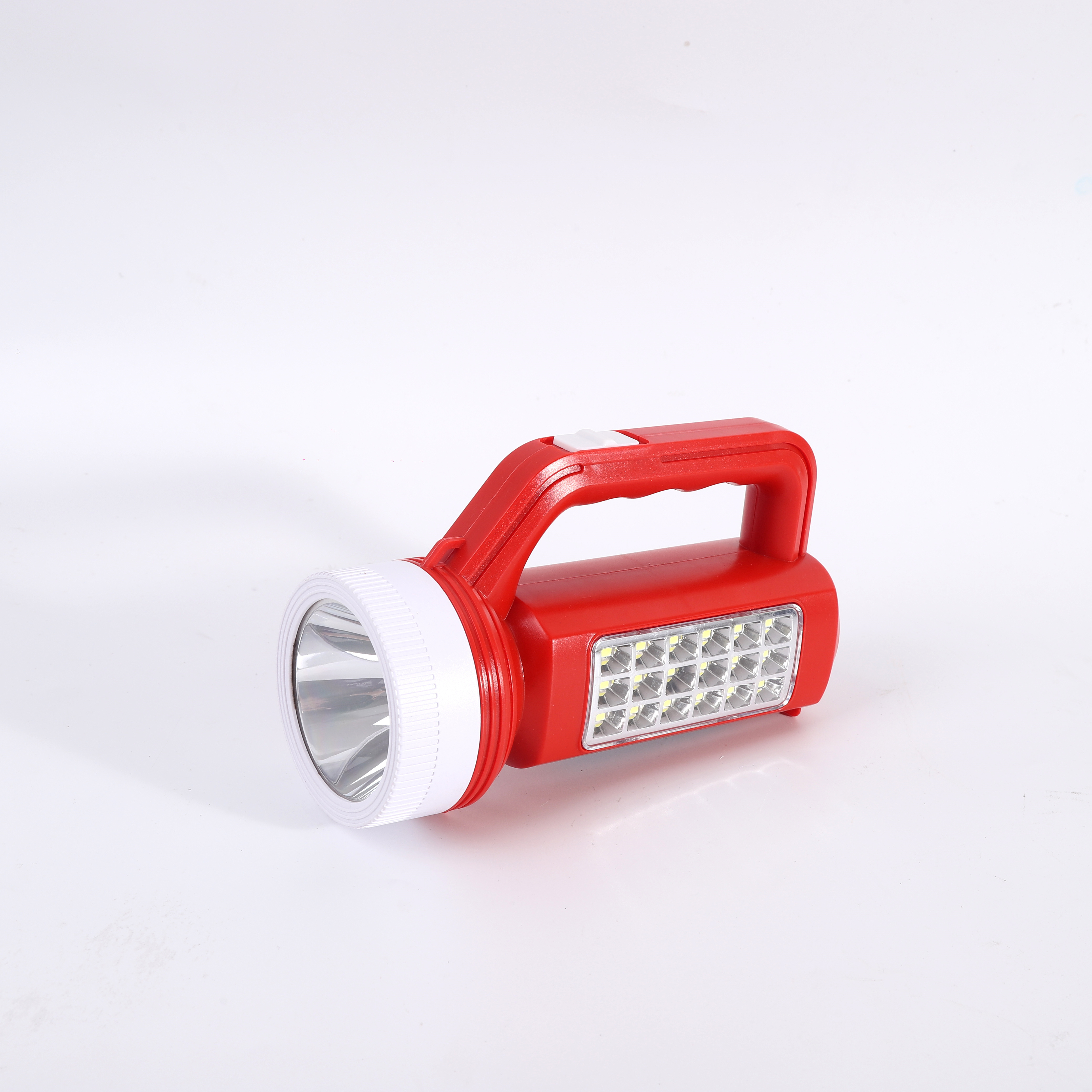 Plastic solar Torch Rechargeable Hand-Held Portable Handle Lamp  LED Spot Flashlight with solar