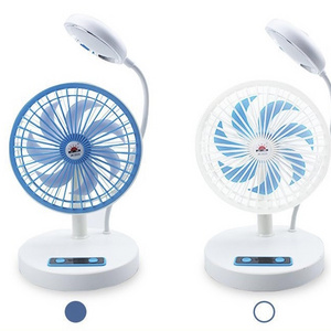 Portable Desk Fan Table Fan Outdoor Camping Fan With Led Light