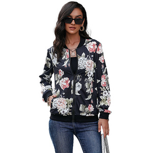 ODM/OEM Women Coat Spring 2023 Vintage Print Streetwear Top New Trend All Match Jacket For Ladies