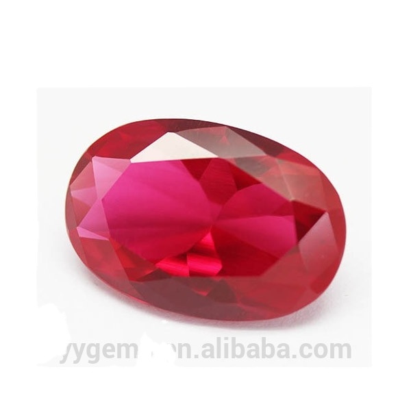 Brilliant Machine Red Gems Ruby Myanmar Oval Cut 8*12mm Corundum for Jewelry Making Synthetic (lab Created) Yu Ying Gems AAA