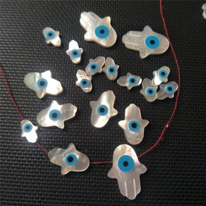 Turkish hot sale mother of pearl shell devil eye hamsa stone