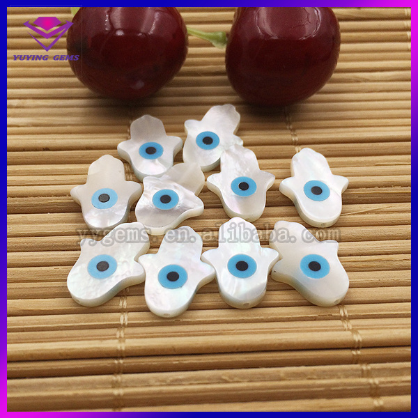 Turkish hot sale mother of pearl shell devil eye hamsa stone