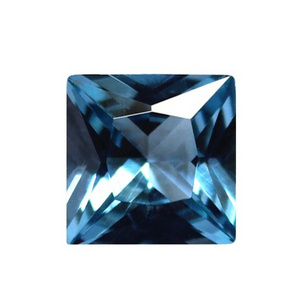 AAA square blue loose spinel princess cut best synthetic diamond price per carat