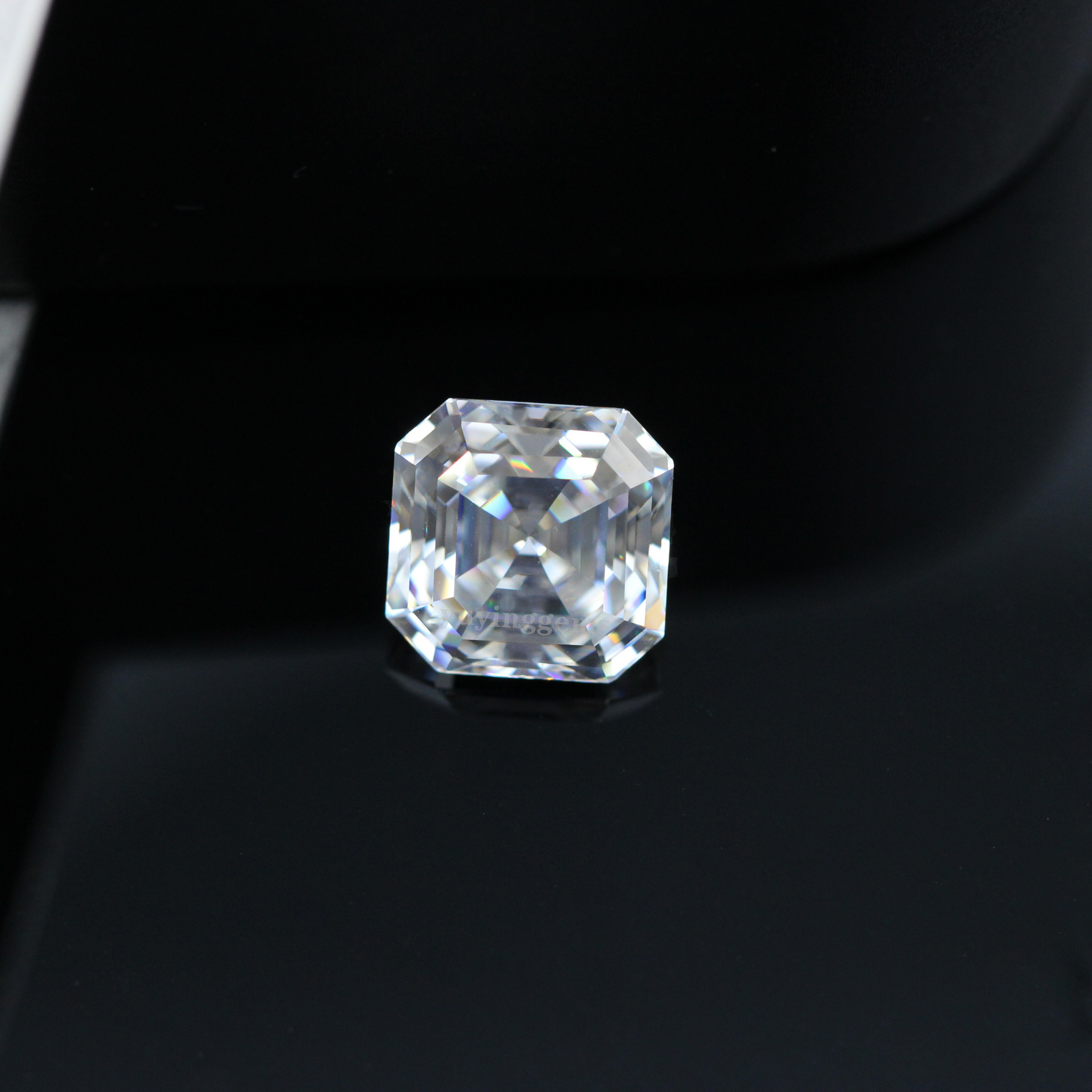 wholesale moissanite gemstone 6*6mm 1 carat white asscher cut loose moissanite with GRA certificate