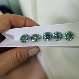 Hot sale loose moissanite stone  blue  DEF color VVS1 excellent cut lab moissanite diamond for wedding rings jewelry