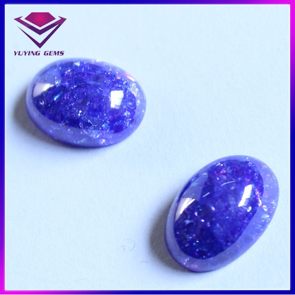 Cubic Zirconia Good Cutting Oval Cabochon Zircon Ice Stone For Jewelry Making