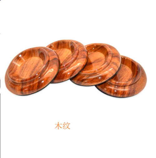 solid Wood grain ABS piano Wood foot mat pad soundproof anti-slip Non-slip protection pad caster cups for piano