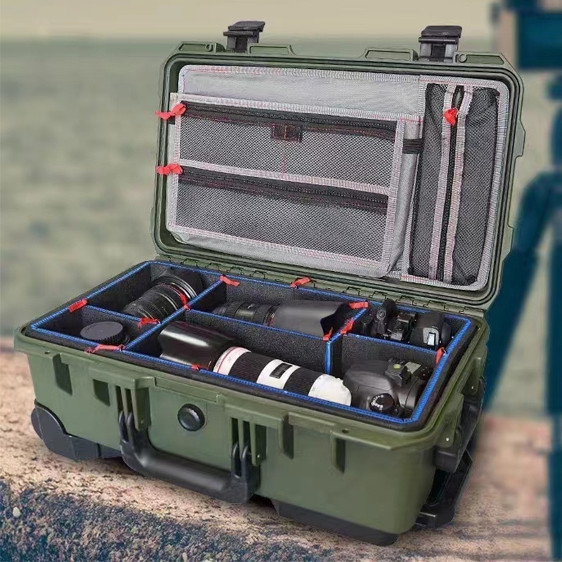 Waterproof Tool Case Equipment Carrying Protective Box With Custom Foam high-impact equipment case