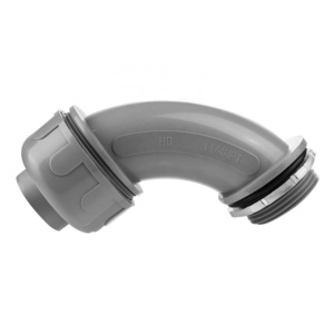 1-1/4 inch Non-metallic Liquid Tight Conduit Connectors for Electrical PVC Flexible Conduit Fittings NPT 90 Degree Grey