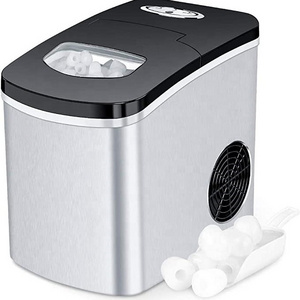 Portable Ice Maker 9 Ice Cubes Ready in 6-8 Minutes ETL certificated Makes 26.5 lbs in 24 hrs Ice Machine for Home Kitchen