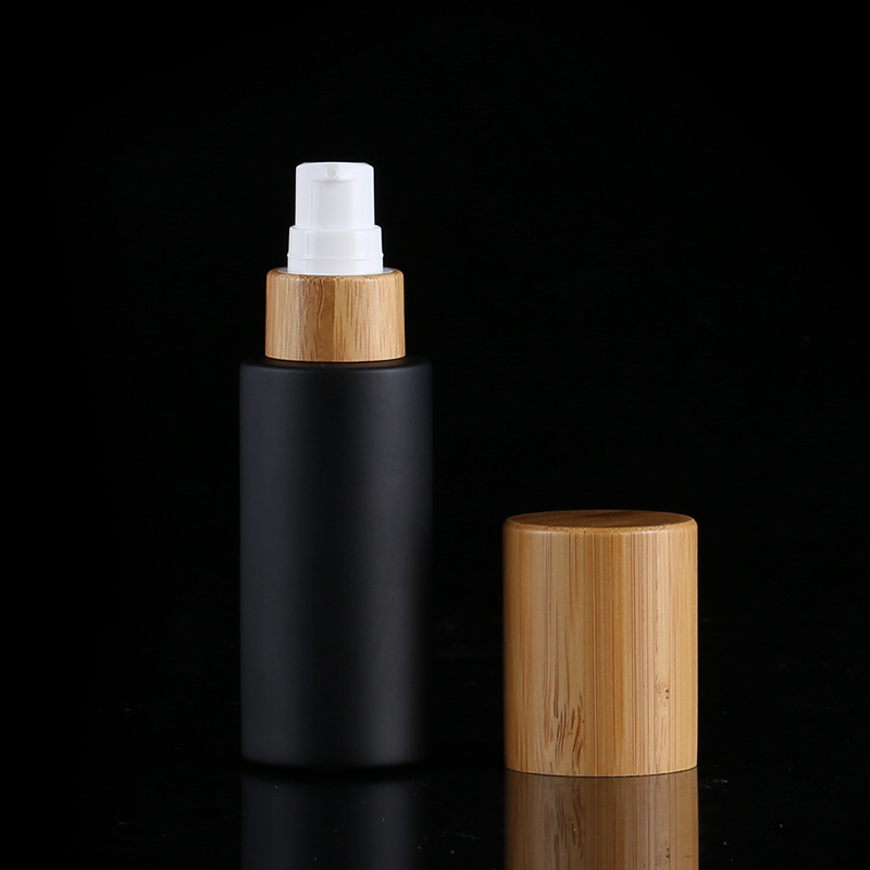 15ml 20ml 30ml 50ml 100ml 120ml 150ml bamboo spray frosted glass bottle with bamboo pump tops