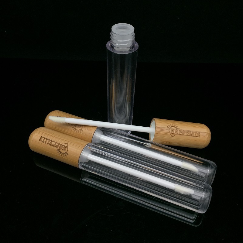 5ml Empty Cosmetic Plastic As Lipstick Tube Bottles Container Bamboo Lip Gloss Tube Container Bamboo Lip Gloss Tube