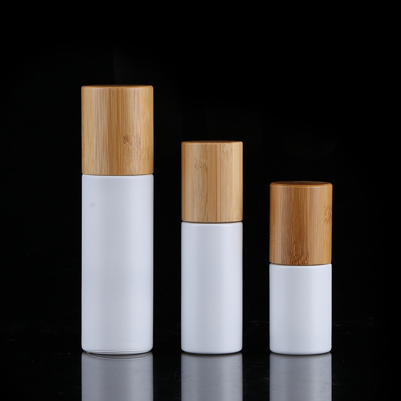 15ml 20ml 30ml 50ml 100ml 120ml 150ml bamboo spray frosted glass bottle with bamboo pump tops