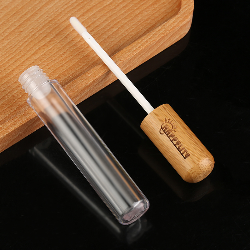 5ml Empty Cosmetic Plastic As Lipstick Tube Bottles Container Bamboo Lip Gloss Tube Container Bamboo Lip Gloss Tube