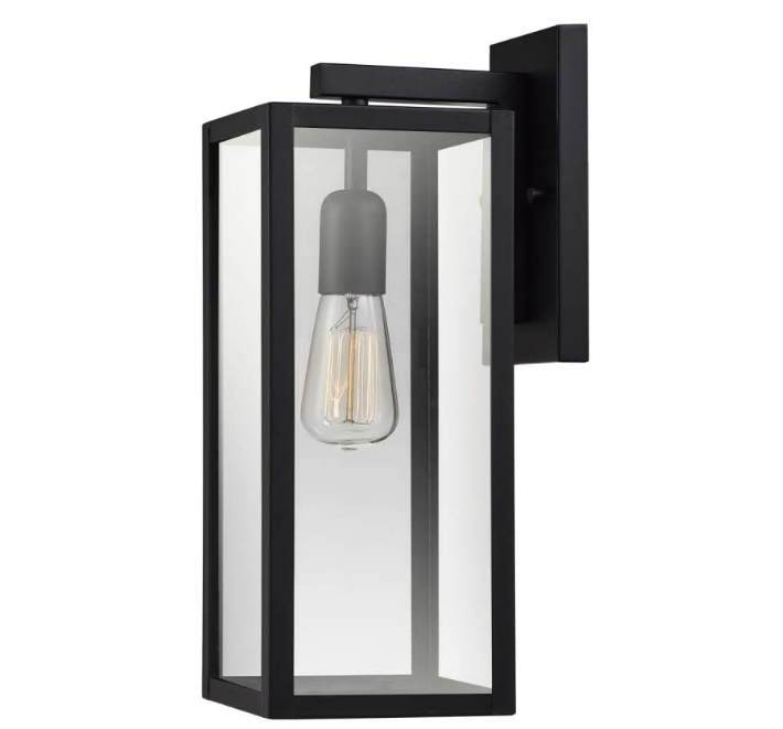 modern ip44 black stainless steel square E27 outdoor lights wall mounted sconce lantern light