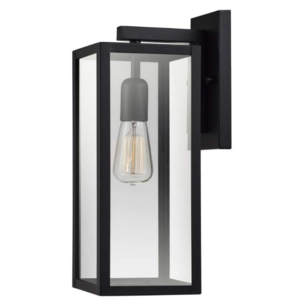 modern ip44 black stainless steel square E27 outdoor lights wall mounted sconce lantern light