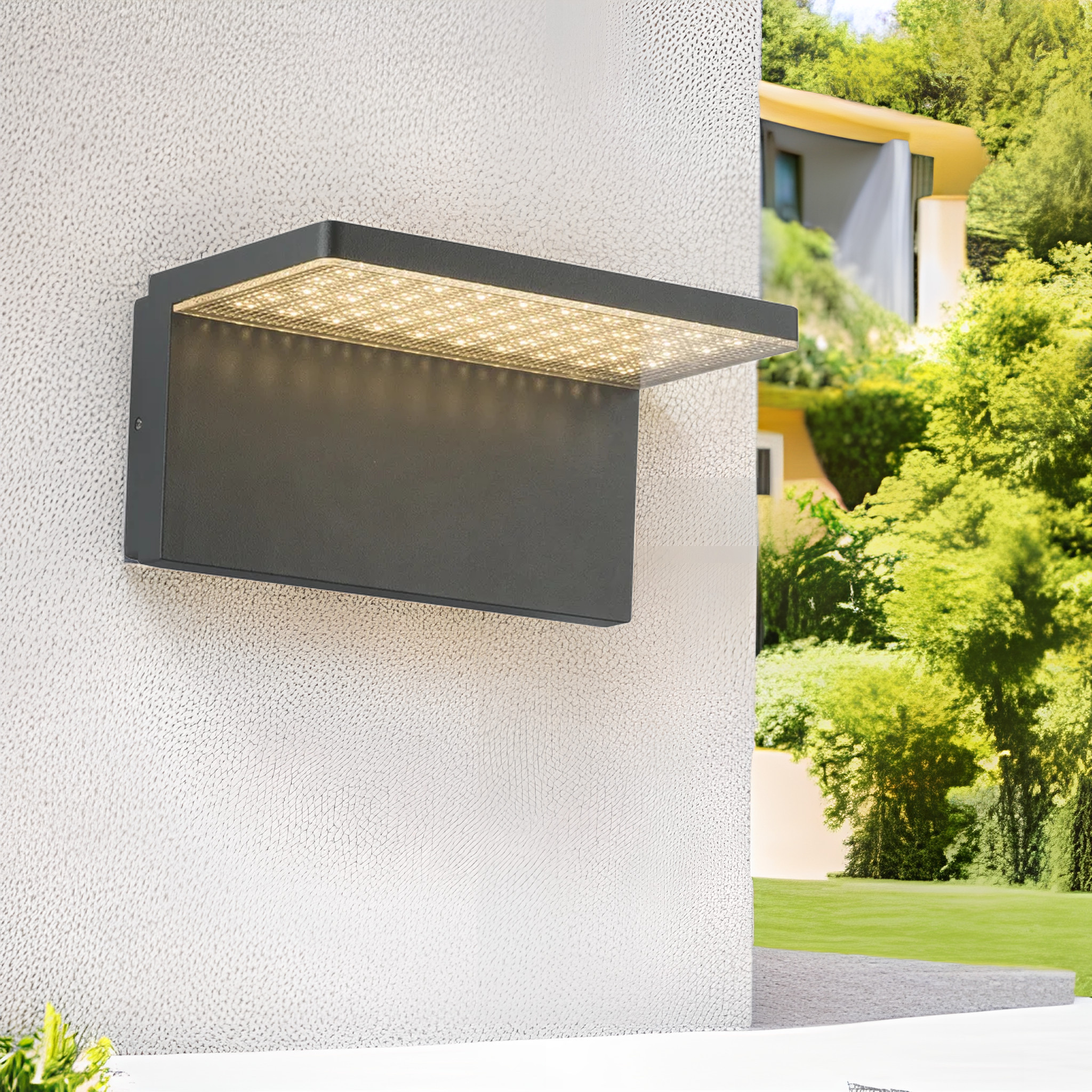 Decorative die-cast aluminum ip44 mounted fixed downward outdoor wall led lights waterproof