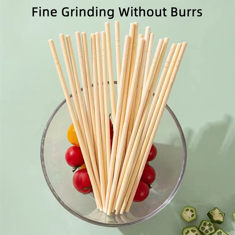 Chinese Wholesale Chopsticks Print Customised Logo Disposable Bamboo Round Noodle Chopsticks