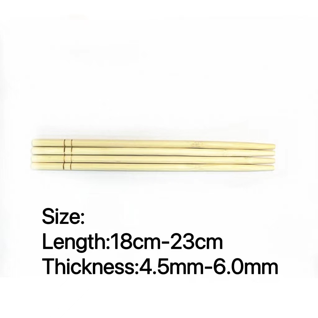 Chinese Wholesale Chopsticks Print Customised Logo Disposable Bamboo Round Noodle Chopsticks