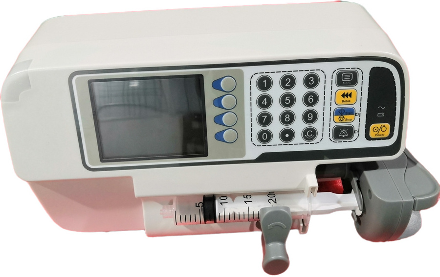 Single channel automatic bolus injection and calibration medical Icu use infusion pump digital syringe pump