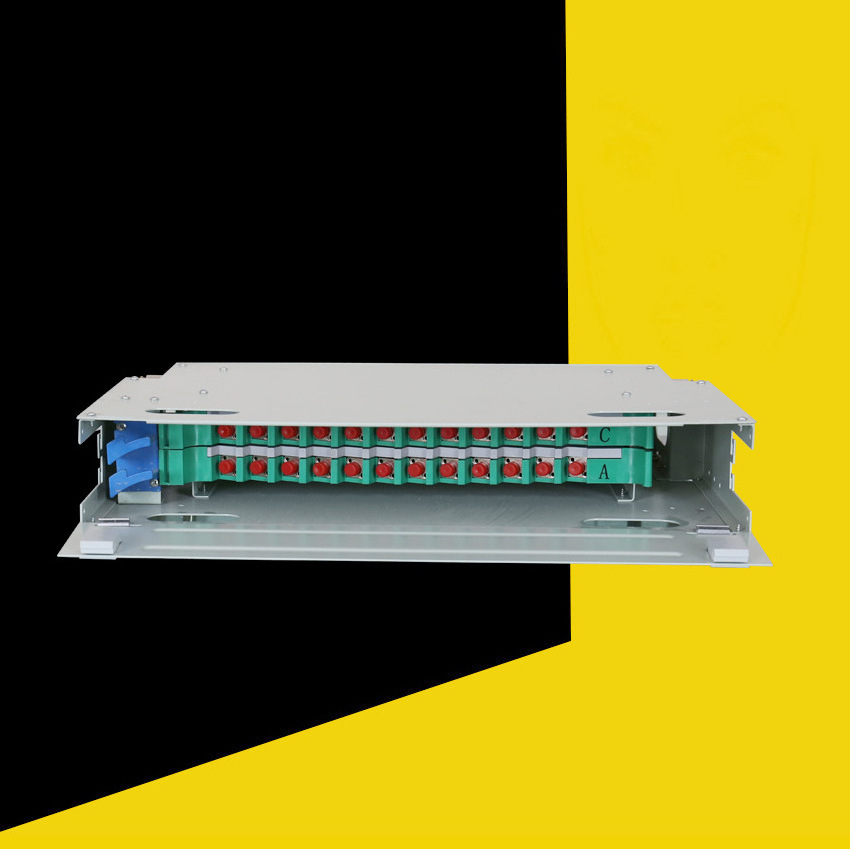 Hot Sale New High quality galvanized sheet 24F Fiber Optic Rack Mount Patch Panel Fiber Optic Patch Panel