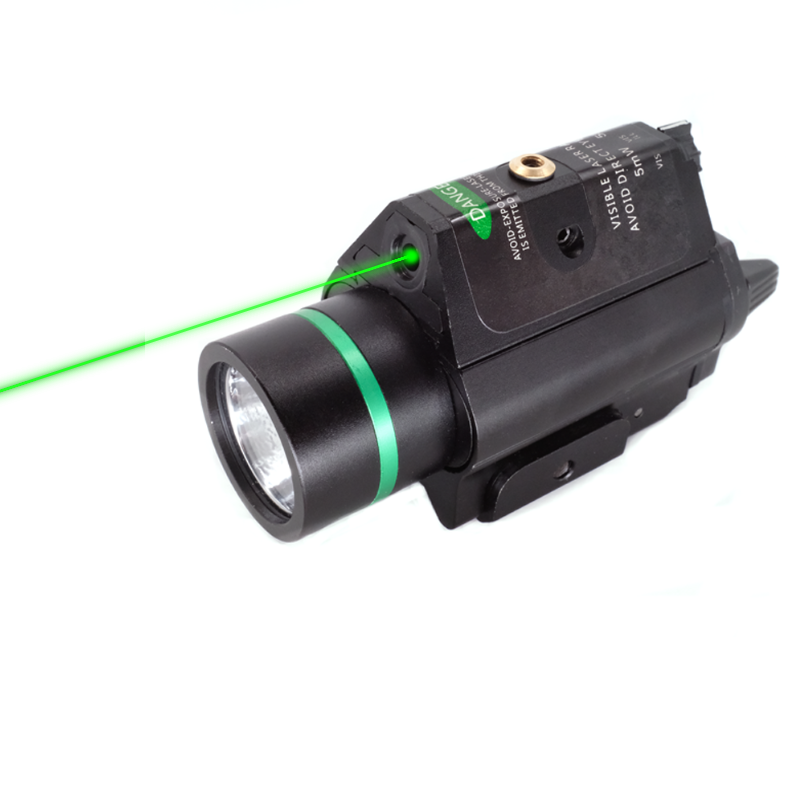 SYQT OPTICS Outdoor Laser Light LED 2 in 1 Tactical Combo light Flashlight and Red Laser Sight