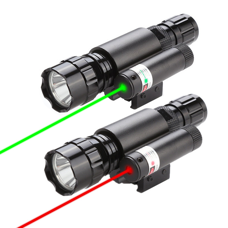 SYQT White Hunting Flashlight Green Red Dot Laser Sight  Combo