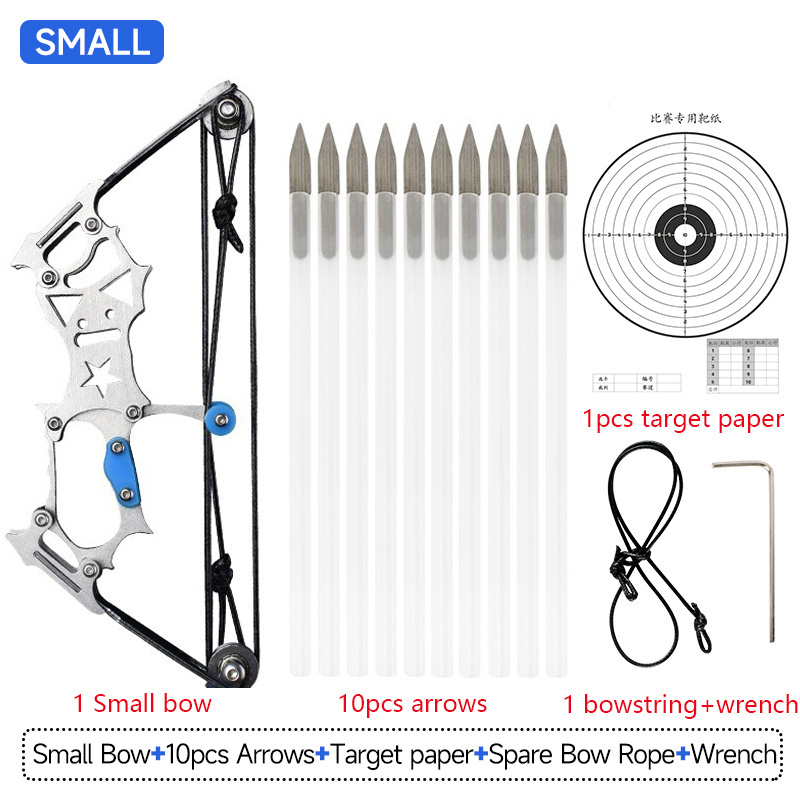 SYQT Compound Bow Arrow Hunting Game Target Shooting Bow And ArrowSmall Pulley  Stainless Steel Compound Shooting Set