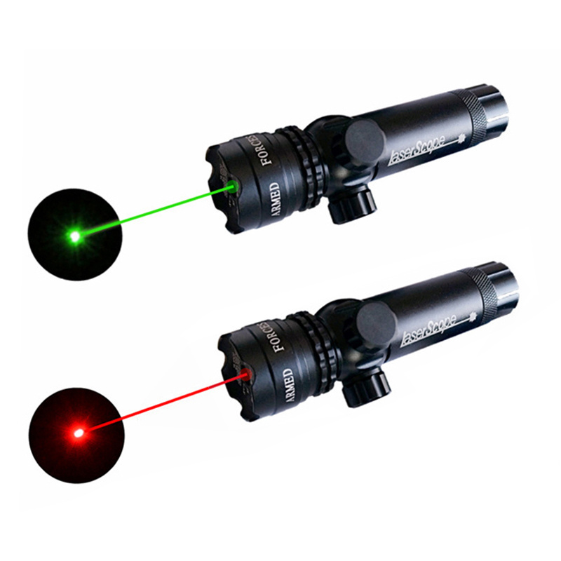 SYQT Tactical Scope Laser Sight Green/Red 532nm 650nm Hunting Dot with 11mm/20mm Adapter Remote Pressure Switch