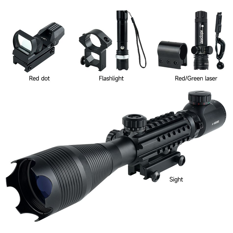 SYQT Combo SFP Sight 4-16X50EG Red Dot Sight HD101 Flashlight and Laser Sight