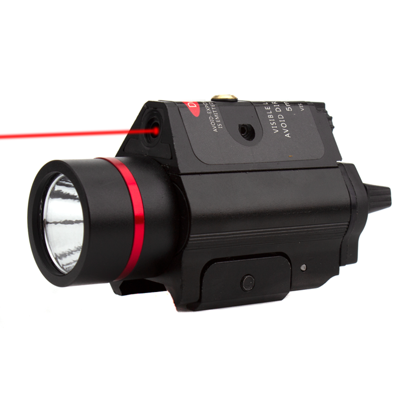 SYQT OPTICS Outdoor Laser Light LED 2 in 1 Tactical Combo light Flashlight and Red Laser Sight