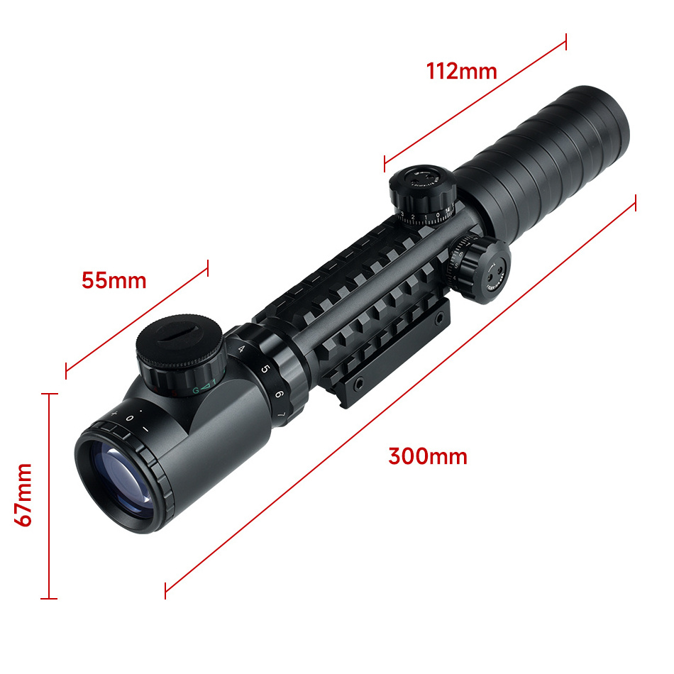 SYQT 3-9x32 EGC 4 in 1 Tactical Sight Green Red Illuminated High Power Laser Sight Combo