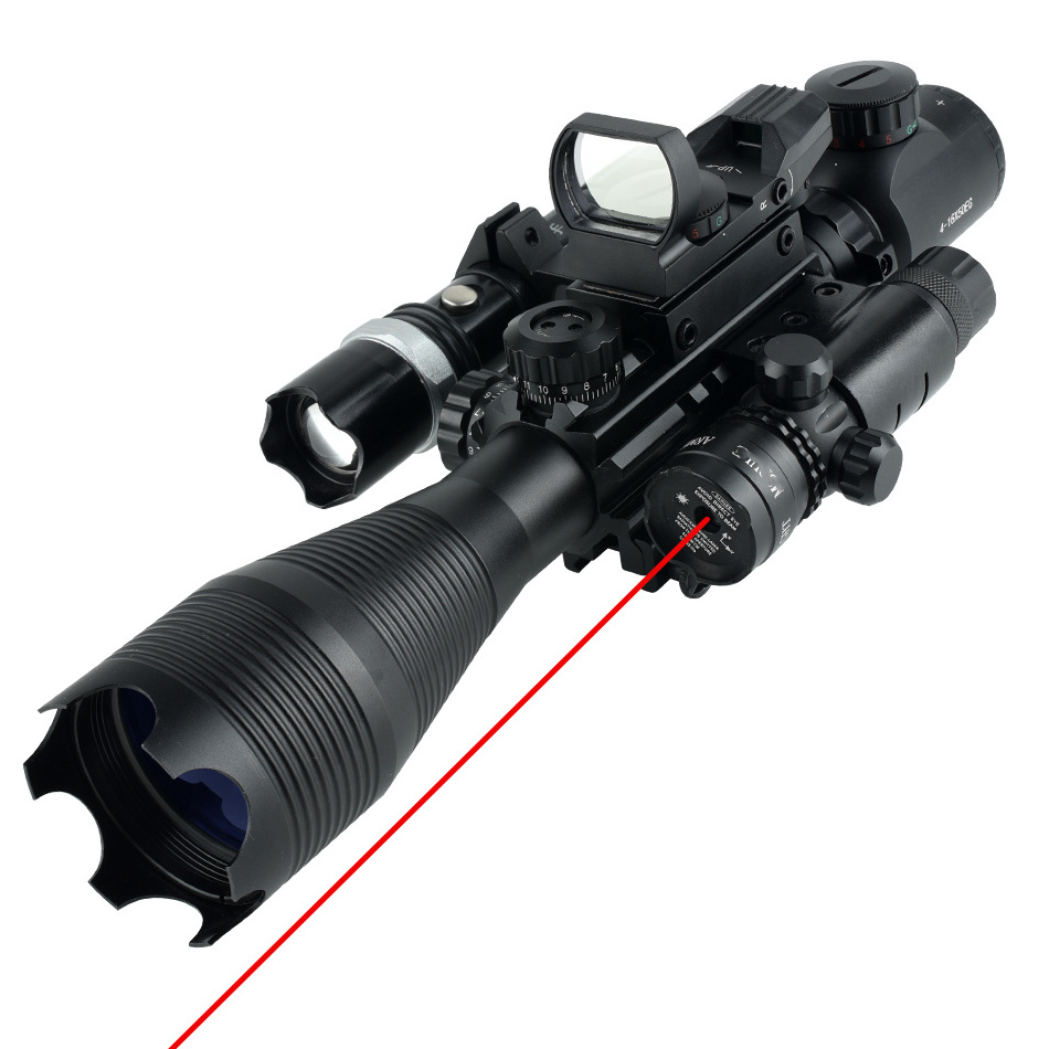 SYQT Combo SFP Sight 4-16X50EG Red Dot Sight HD101 Flashlight and Laser Sight