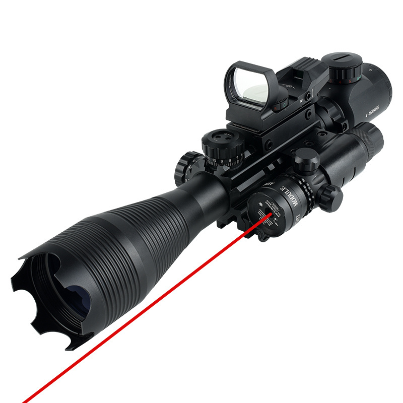 SYQT Red Dot Laser 4-16X50 Scope Sight Combo for Outdoor Precision Shooting Sports Game