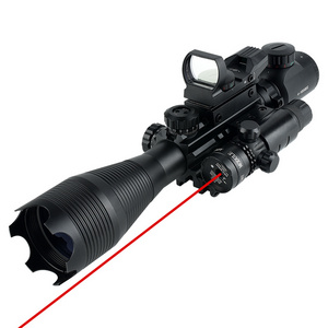 SYQT Red Dot Laser 4-16X50 Scope Sight Combo for Outdoor Precision Shooting Sports Game