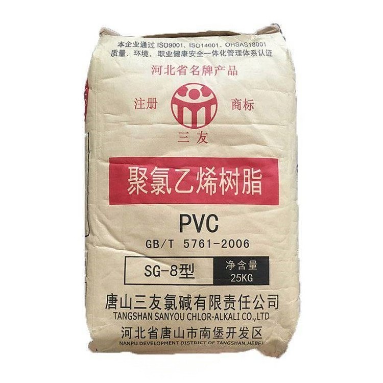 PVC SG8 Tangshan Sanyou Calcium Carbide Method Polyvinyl Chloride Paste Resin PVC Powder