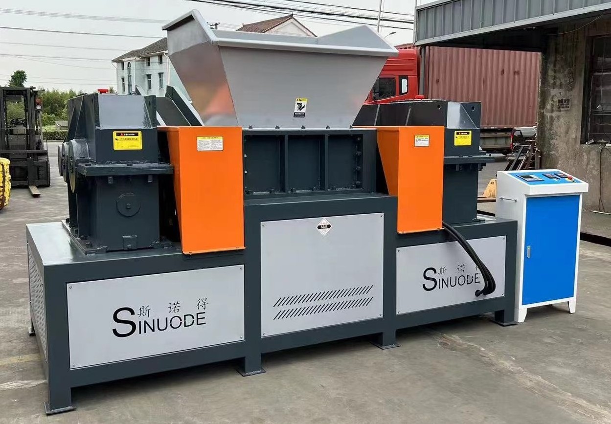 High yield and high quality industrial metal plastic crushing dual axis shredder 1000 type metal large plastic crushing machine