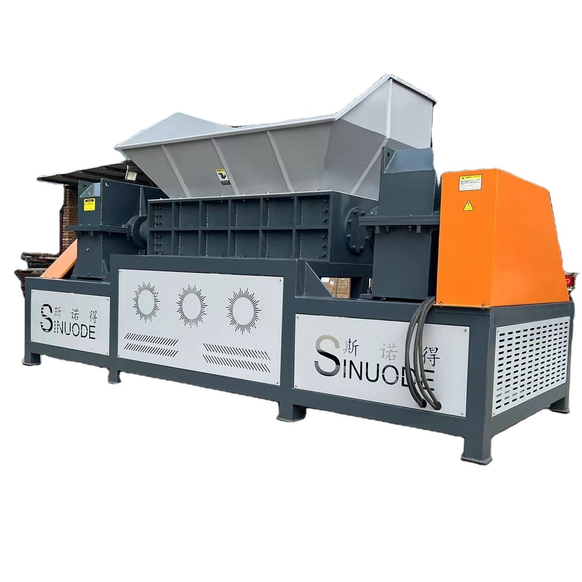 High yield and high quality industrial metal plastic crushing dual axis shredder 1000 type metal large plastic crushing machine