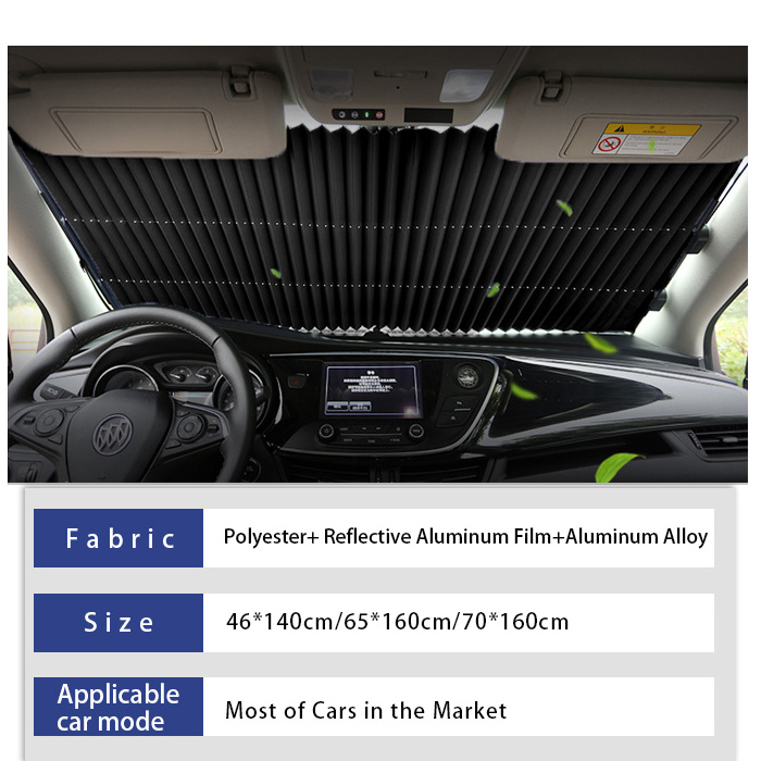 Car Window Retractable Sunshade Sun Windshield Protective Screen Foldable Car Windscreen Sunshade Vehicle Car Protector