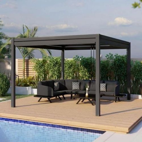 Modern Luxury Motorised Outdoor Garden Gazebo Roof Bioclimatic Outdoor Aluminium Louvre Pergola