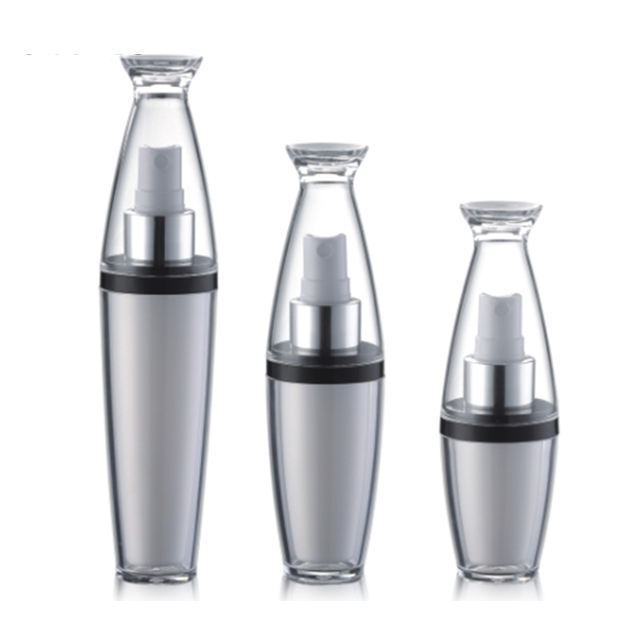 Luxury 15ml 30ml 50ml plastic cosmetic dual chamber spray bottle for skin care packaging