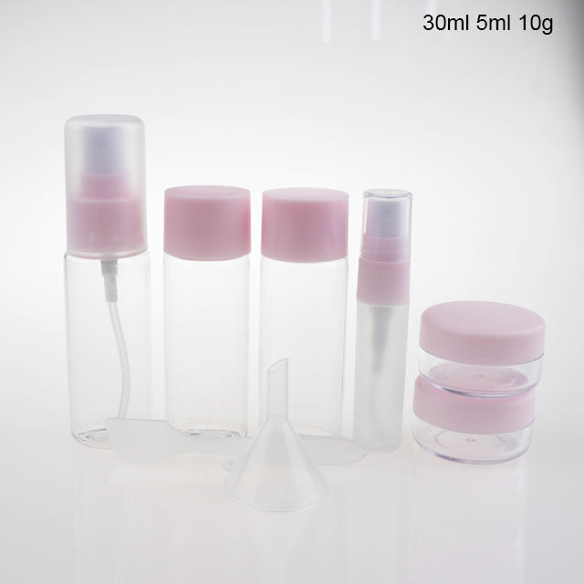 5ml travel size perfume bottle set,30ml travel size spray bottles,10g travel size plastic jar