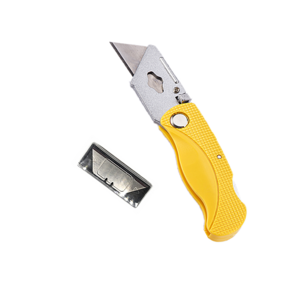 Plastic Folding Replacement Blade Safety Utility Cutter Pocket Knife with Belt Clip