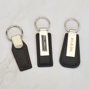 Wholesale personalized custom leather keychain engrave blank car pu leather keychain