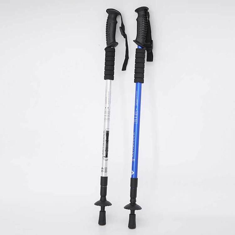 Walking Trekking Poles 2 Sticks with Anti-Shock and Quick Lock System, Telescopic, Collapsible, Mountain, Walking, Trekking