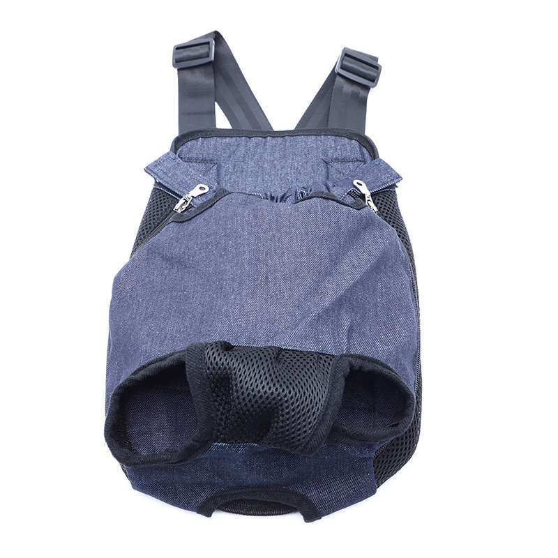 Denim Puppy Chest Bags Pet Carrier Cat Outdoor Front Backpack Soft Dog Carrier for Dog Traveling